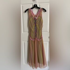Elizabeth Steeve dress, silk with full silk lining, size 6,